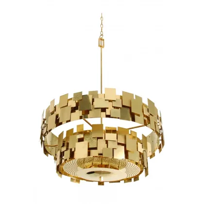 Zdjęcie Nowoczesny żyrandol wykonany z mosiądzu