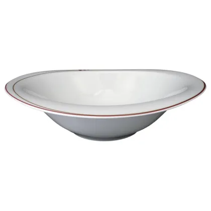 Zdjęcie Owalna porcelanowa miska 27x24,5 cm zdobiona nowoczesnym wzorem - Seltmann Weiden
