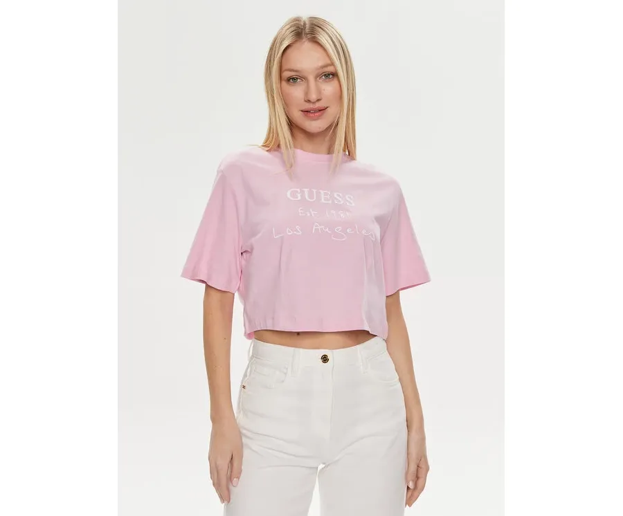 obrazek 1 Guess T-Shirt Dakota V4GI13 JA914 Różowy Boxy Fit