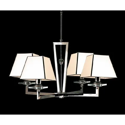 Zdjęcie Wyjątkowy żyrandol z kwadratowym kloszem i kryształem - Il Paralume Marina