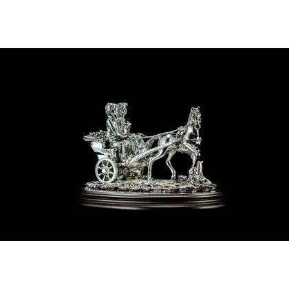 Picture A charming figurine of a horse rickshaw as a gift