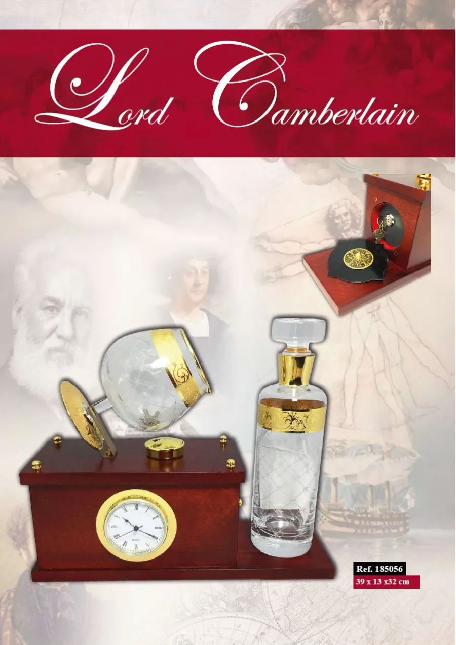 obrazek 1 Elegancki zestaw do koniaku wraz z sejfem Lord Camberlain
