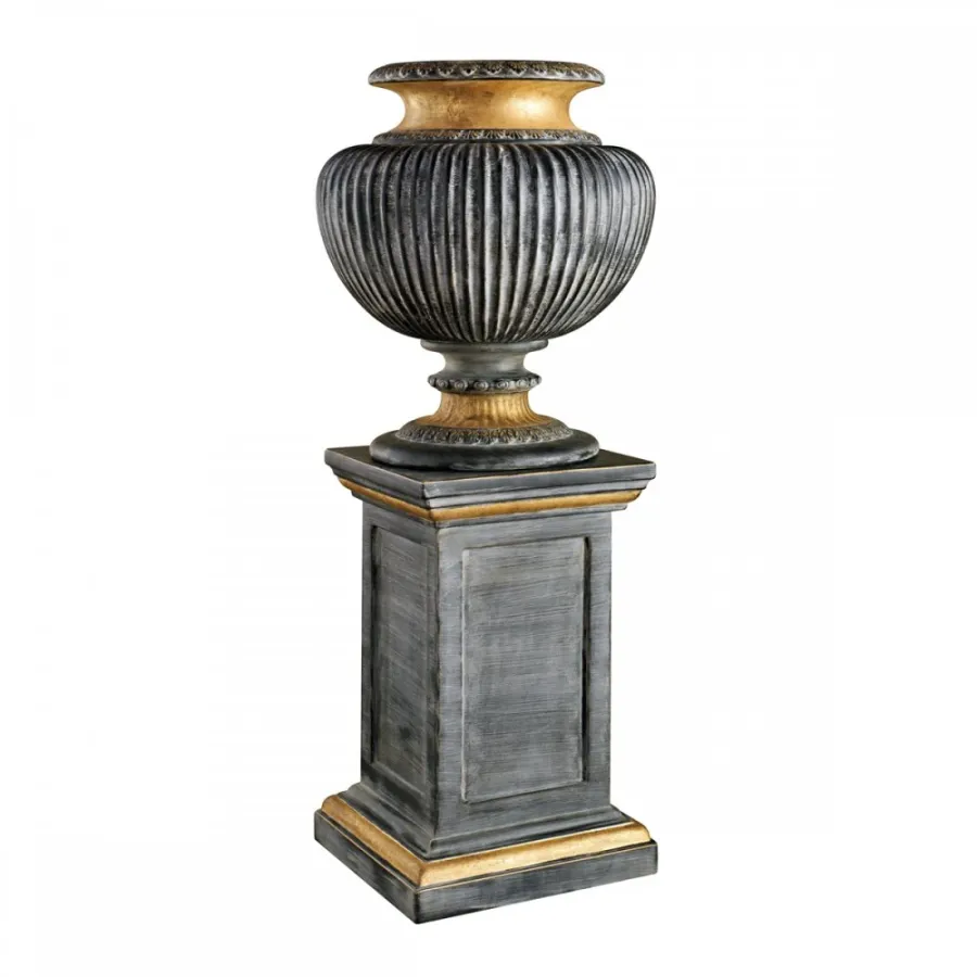 obrazek 2 Duży, radełkowany wazon H.66xL.60xP.60 cm