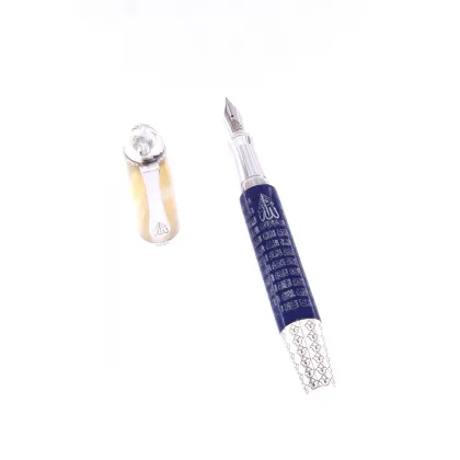 Zdjęcie Włoskie pióro wieczne 99 Names Of Allah w kolorze niebieskim