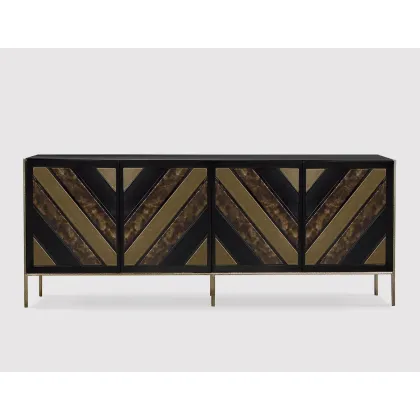 Picture Amazing striped brass chest of drawers