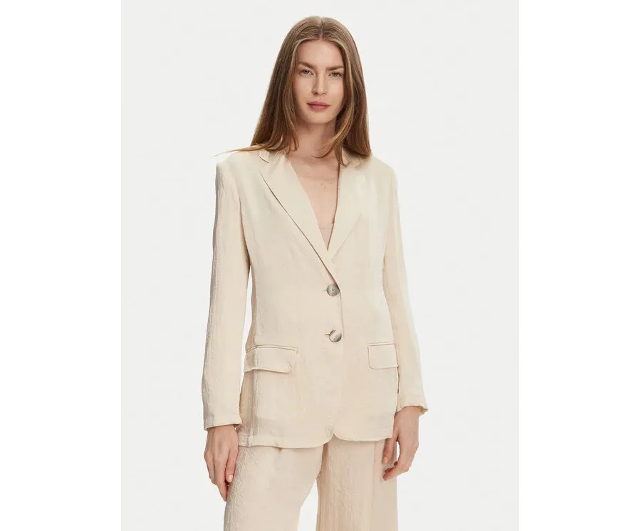 obrazek 1 Marella Marynarka Selz 2513041085 Écru Regular Fit