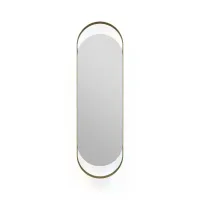 Zdjęcie Dekoracyjne lustro z mosiężną ramą H.135xL.40xP.5 cm