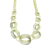Picture Gold central necklace for women 45 cm