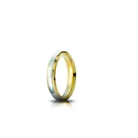 Picture A unique wedding ring made of white and yellow gold, 4 mm wide