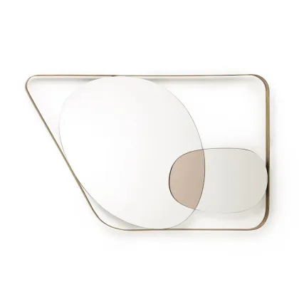 Zdjęcie Lustro w ozdobnej ramie o kształcie krajobrazu H.73xL.120xP.5 cm