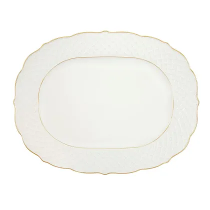 Zdjęcie Wyjątkowy talerz, półmisek owalny z porcelany