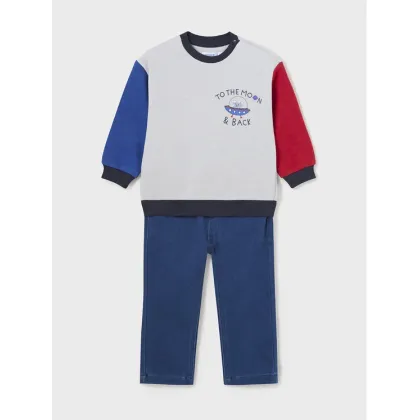 Zdjęcie Mayoral Komplet bluza i spodnie materiałowe 2.542 Niebieski Regular Fit