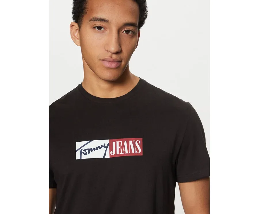 obrazek 1 Tommy Jeans T-Shirt Entry DM0DM20365 Czarny Slim Fit