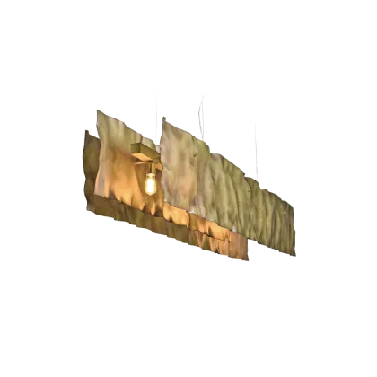 Zdjęcie Wisząca lampa z polerowanego mosiądzu - Karpa