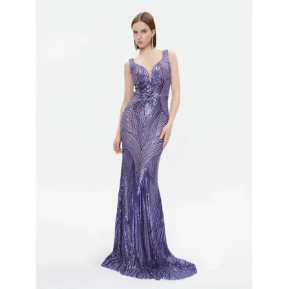 Zdjęcie Fracomina Sukienka wieczorowa FQ23WD3005W66701 Fioletowy Slim Fit