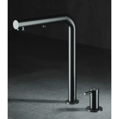 Zdjęcie Bateria dwuotworowa z przełączanym prysznicem ręcznym