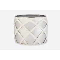 Picture Elegant wine cooler in a white leather cover - for the kitchen