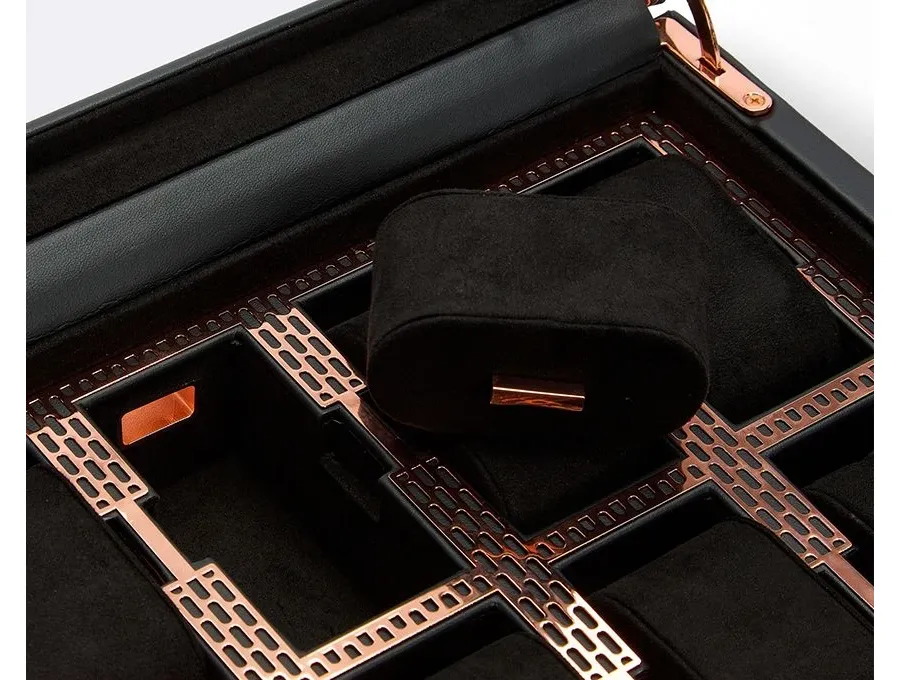 obrazek 6 Zamykane pudełko skórzane Axis Copper na 15 zegarków