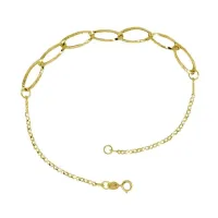 Picture Classic stepped chain bracelet with machined oval links