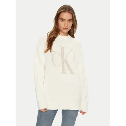 Zdjęcie Calvin Klein Jeans Sweter Intrasia J20J224799 Écru Relaxed Fit