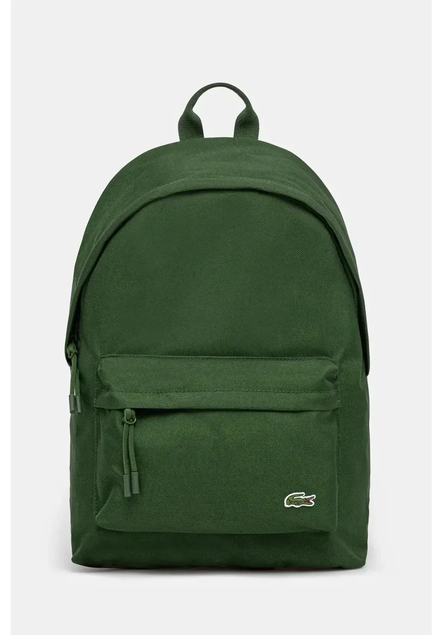 obrazek 1 Lacoste plecak kolor zielony duży gładki NU4592NE