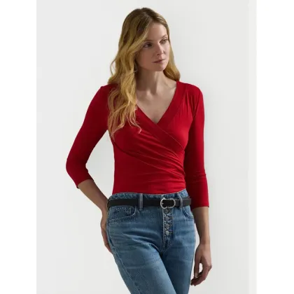 Zdjęcie LAUREN RALPH LAUREN Bluzka 200824366021 Czerwony Slim Fit