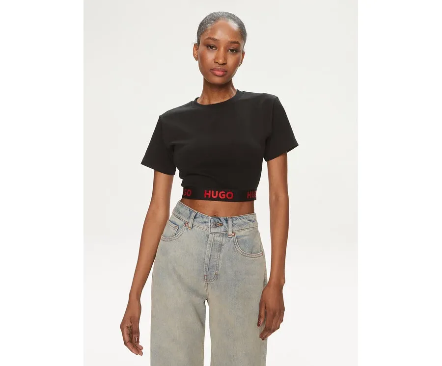 obrazek 1 Hugo T-Shirt Logo 50520497 Czarny Relaxed Fit HUGO