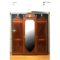 Zdjęcie Antyczna szafa mahoniowa - 3 drzwiowa