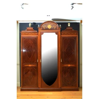 Zdjęcie Antyczna szafa mahoniowa - 3 drzwiowa