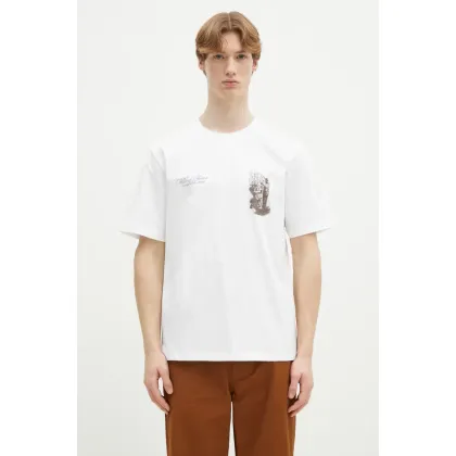 Zdjęcie Filling Pieces t-shirt bawełniany Gardener męski kolor biały z nadrukiem 74499851901