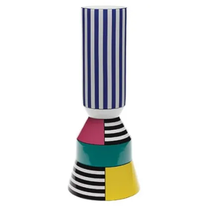 Picture Avant-garde ceramic vase with a geometric decorative motif - Byfly
