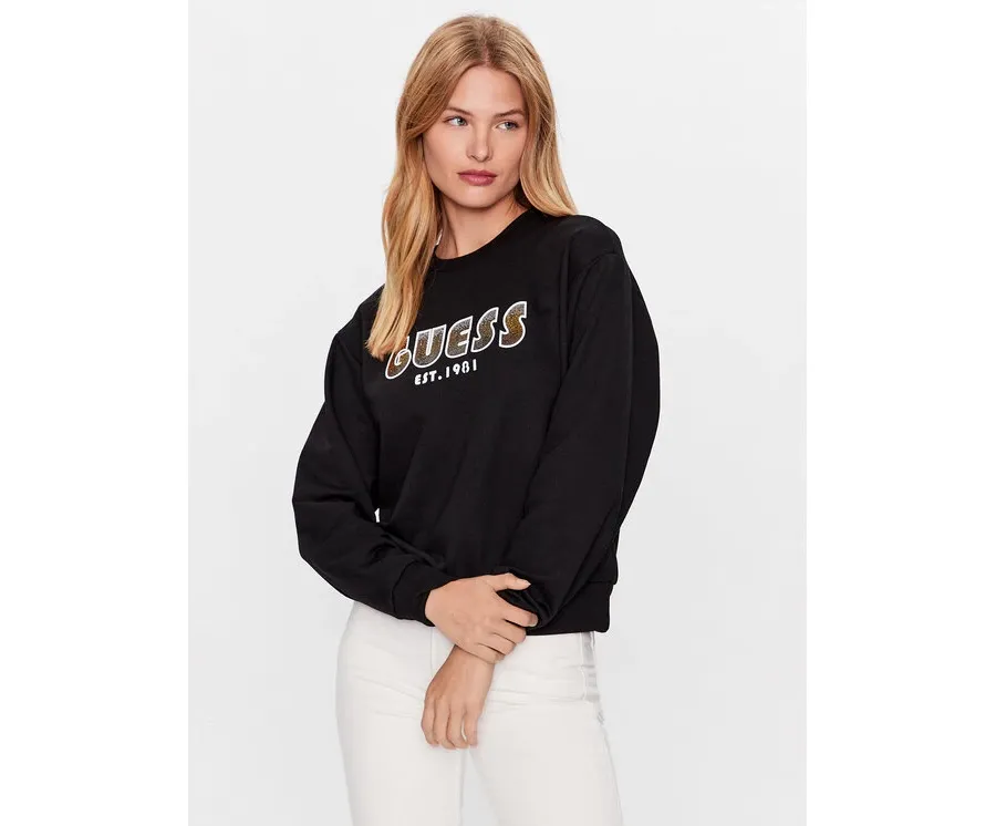obrazek 1 Guess Bluza W3YQ13 K8802 Czarny Relaxed Fit