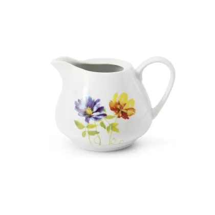 Zdjęcie Elegancki porcelanowy dzbanuszek na mleko zdobiony kwiatowym ornamentem z kolekcji Paloucek z Loucek – Leander