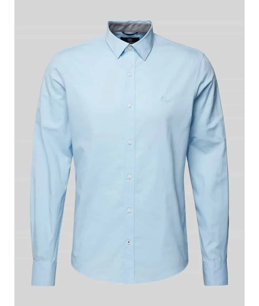 obrazek 1 Koszula casualowa o kroju natural stretch fit z kołnierzykiem typu kent