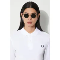Zdjęcie Fred Perry longsleeve bawełniany kolor biały z aplikacją M6006.100