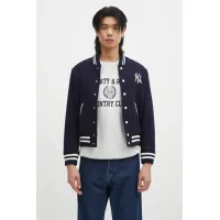 Zdjęcie Sporty & Rich kurtka bomber wełniana Yankees Serif Varsity kolor granatowy przejściowa OW007505635BL32