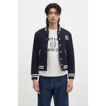 Zdjęcie Sporty & Rich kurtka bomber wełniana Yankees Serif Varsity kolor granatowy przejściowa OW007505635BL32