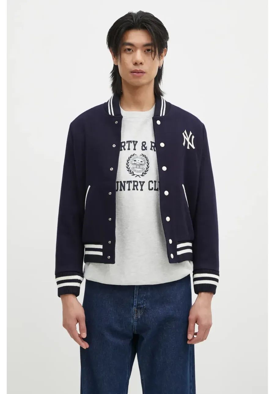 obrazek 1 Sporty & Rich kurtka bomber wełniana Yankees Serif Varsity kolor granatowy przejściowa OW007505635BL32