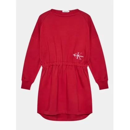 Zdjęcie Calvin Klein Jeans Sukienka dzianinowa Monogram IG0IG02316 D Czerwony Relaxed Fit