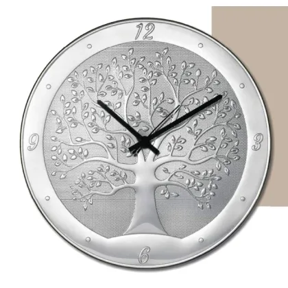 Picture Stylish silver clock with a tree of life motif