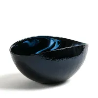 Zdjęcie Włoska czarna misa ze szkła murano