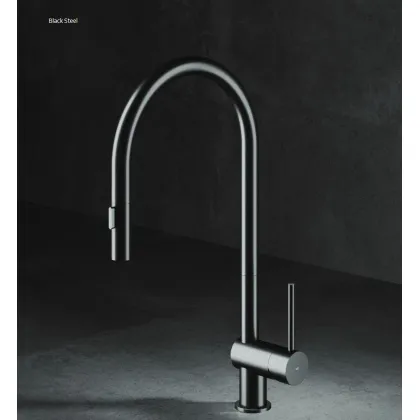 Zdjęcie Elegancka jednouchwytowa bateria z podwójnym wylotem strumienia