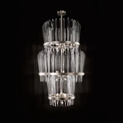 Zdjęcie 3-poziomowy żyrandol z kolekcji Shards LC120 z lampami LED