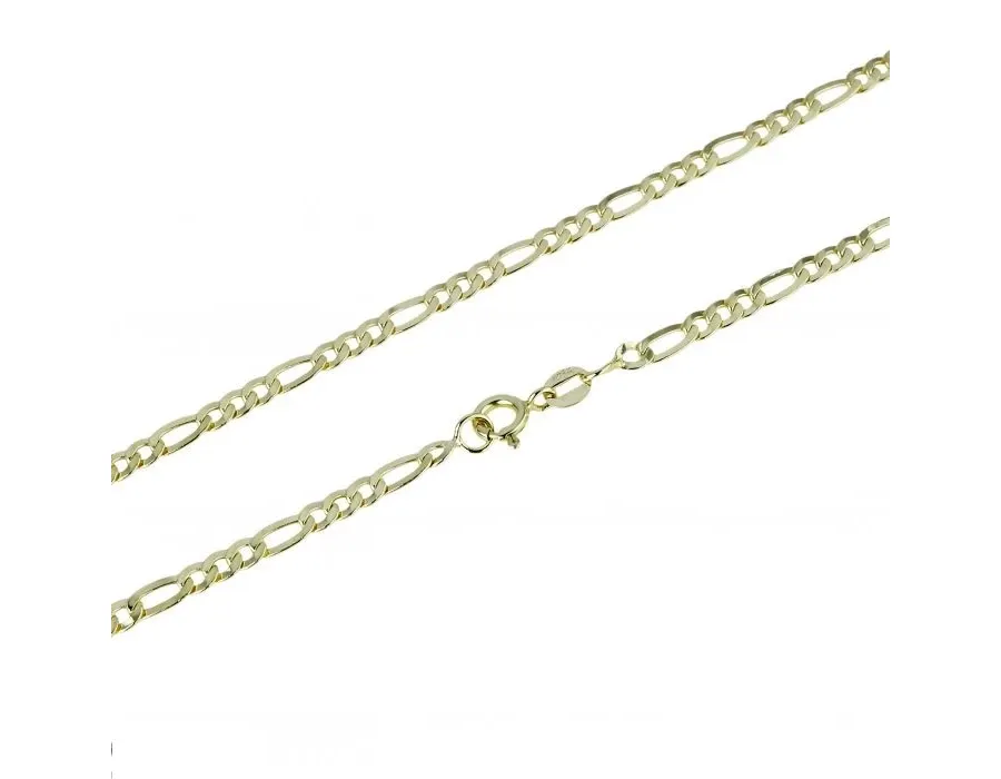 obrazek 1 Męski złoty łańcuszek 3+1 cm.50