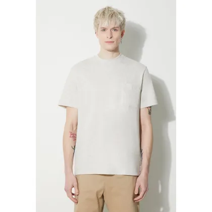 Zdjęcie A.P.C. t-shirt bawełniany T-Shirt Johnny męski kolor beżowy melanżowy COGWU.H26321.PAA