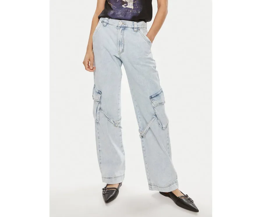 obrazek 1 One Teaspoon Jeansy Luna 26256 Niebieski Relaxed Fit