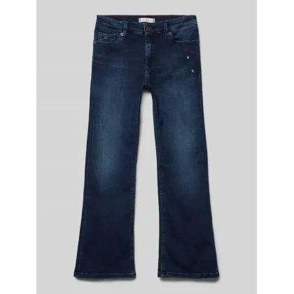 Zdjęcie Jeansy o rozkloszowanym kroju z wyhaftowanym logo