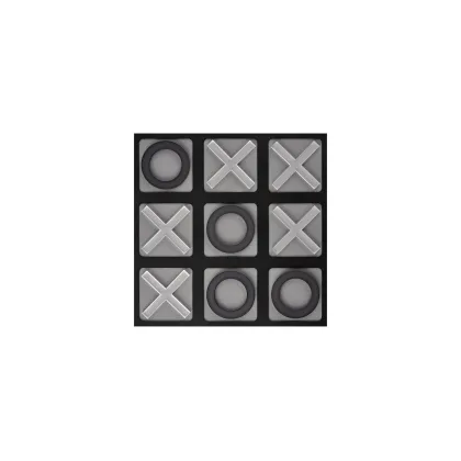 Zdjęcie Stylowa gra w kółko i krzyżyk z czarnym polem gry