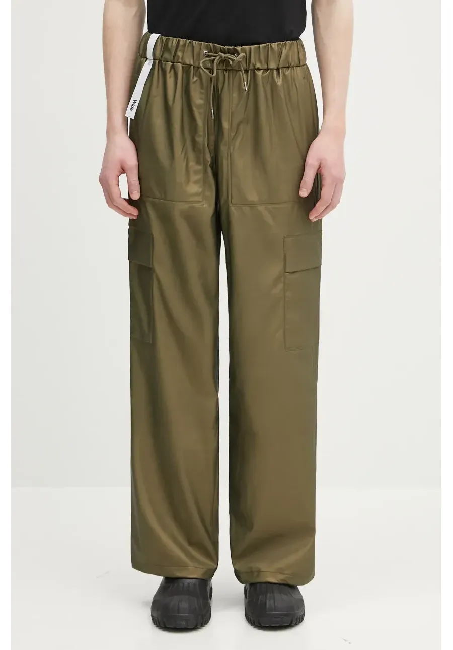 obrazek 1 Rains spodnie Cargo Rain Pants Wide W3 męskie kolor zielony proste 18990.105