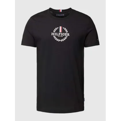 Zdjęcie Tommy Hilfiger T-Shirt Global Stripe MW0MW34388 Czarny Regular Fit